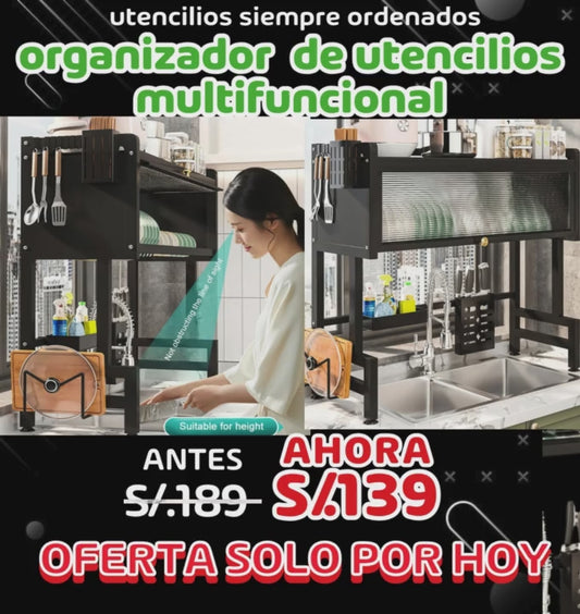 escurridor de platos multifuncional